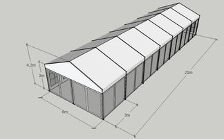 5x5歐式尖頂鋁合金篷房 廠家直供展覽、婚禮等活動(dòng)帳篷詳解